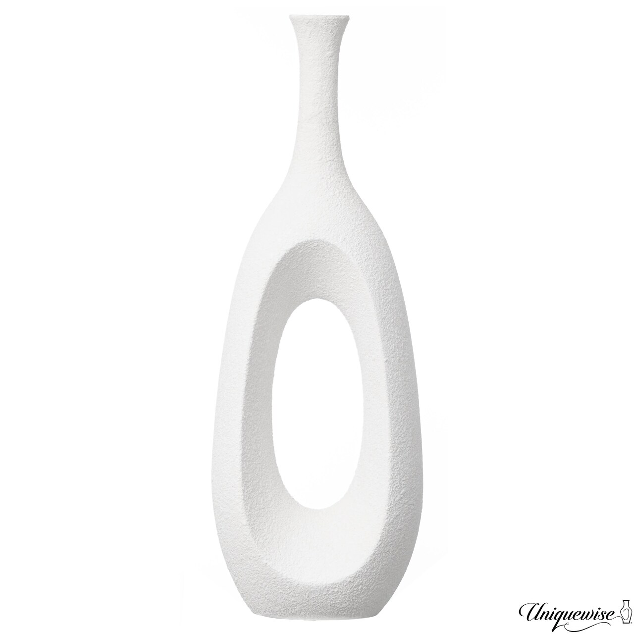 Frosted Fiberglass Tall Floor Vase - Decorative Vase for Modern Home Decor, Perfect for Living Room, Home Office, Bedroom, Kitchen, Coffee Bar, Farmhouse Decor, and Wedding Centerpieces